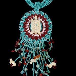 Rena Charles Navajo Beaded Necklace with Sterling findings